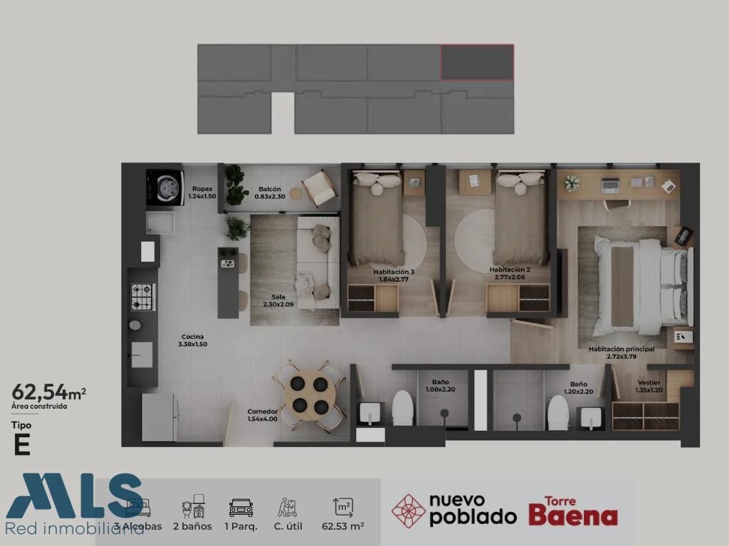 Apartamento en Las Chimeneas – Itagüí – 263261 - El Dandy