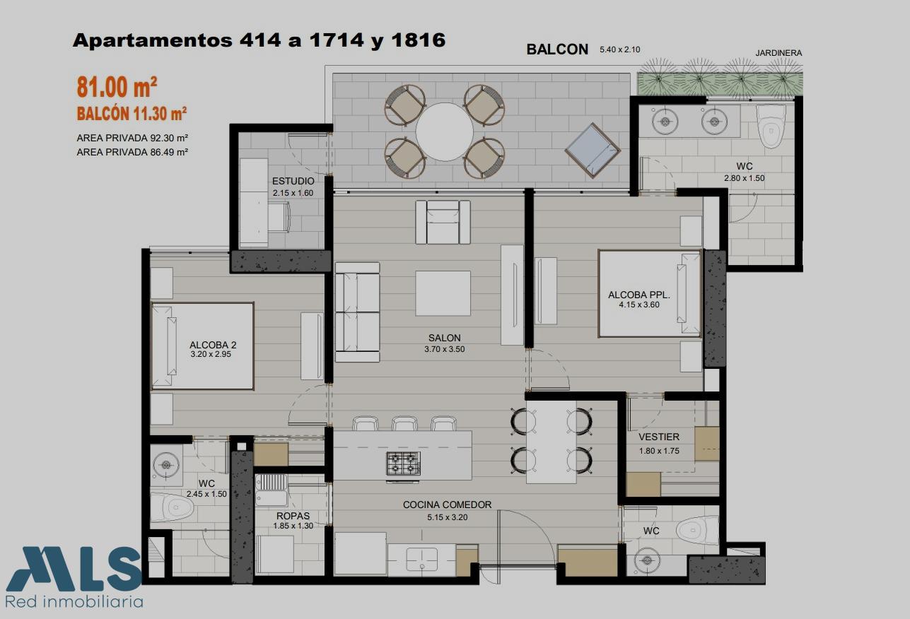 Apartamento en Loma de Las Brujas – Envigado – 265870 - El Dandy